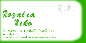 rozalia miko business card